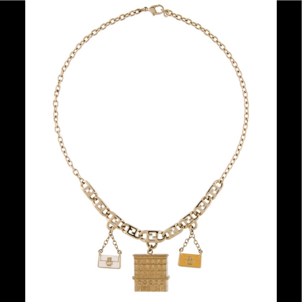FENDI Enamel Charm Necklace